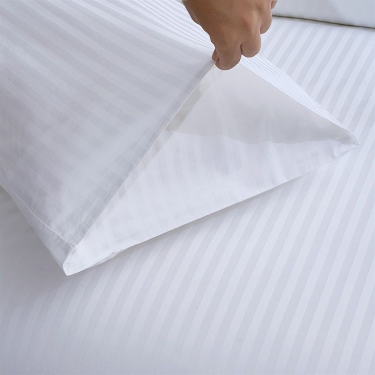 Hotel White Sateen Stripe Bedding Sets suppliers