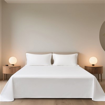 호텔 화이트 새틴 패브릭 침구